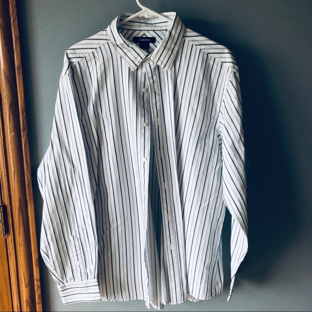 Claiborne striped button down shirt